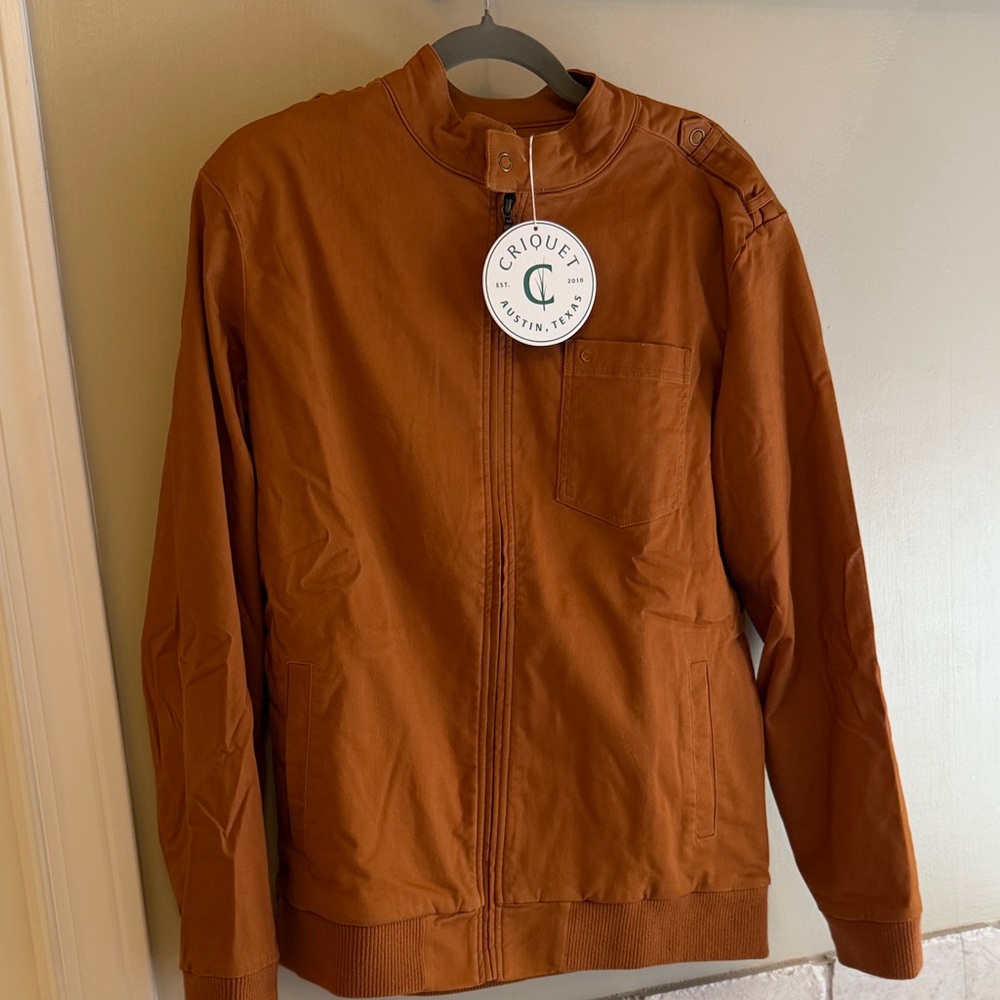 New - Criquet Courtside Bomber Jacket - Burnt Orange - NWT